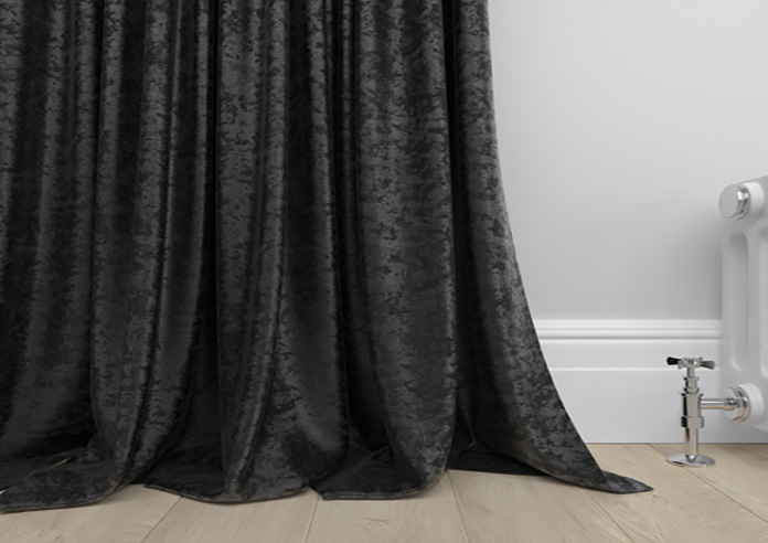 Crushed Velvet, Black Noir - Made to Measure Curtains - Image 6